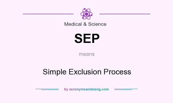 What does SEP mean? It stands for Simple Exclusion Process
