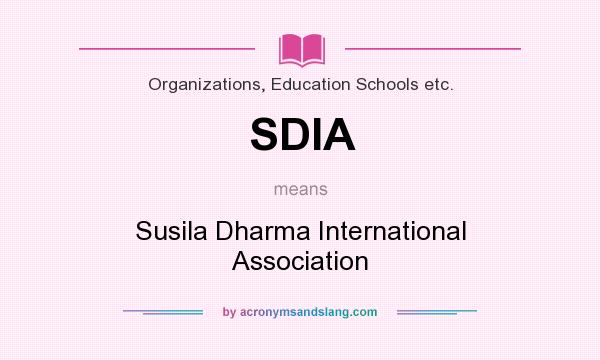 What does SDIA mean? It stands for Susila Dharma International Association