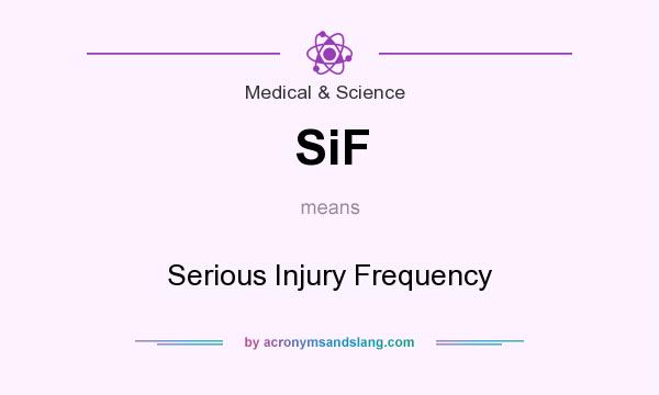 What does SiF mean? It stands for Serious Injury Frequency