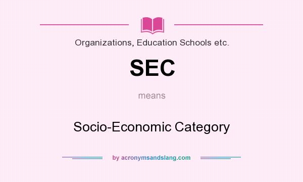 What does SEC mean? It stands for Socio-Economic Category