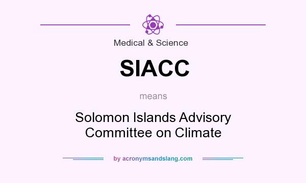 What does SIACC mean? It stands for Solomon Islands Advisory Committee on Climate