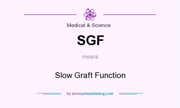 What does SGF mean? It stands for Slow Graft Function