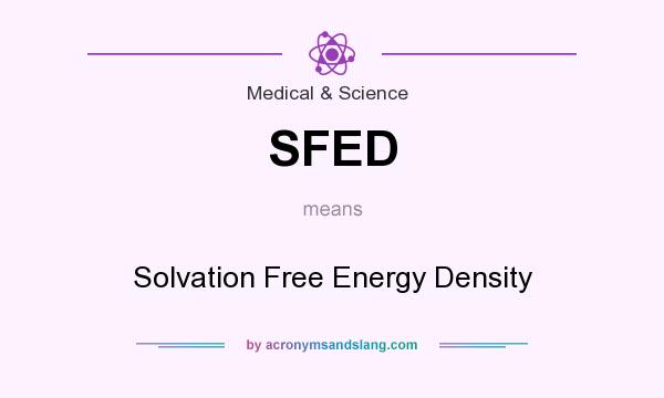 What does SFED mean? It stands for Solvation Free Energy Density