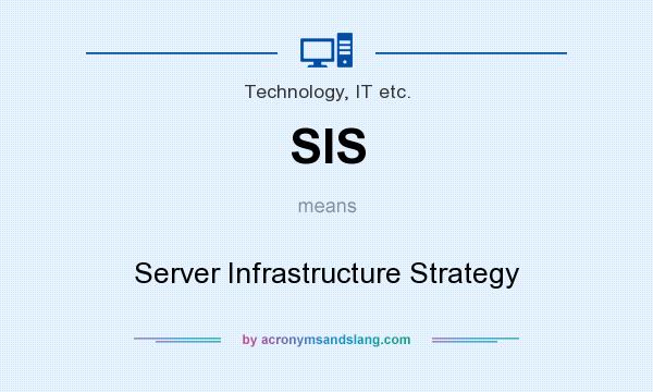 What does SIS mean? It stands for Server Infrastructure Strategy