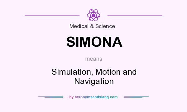 What does SIMONA mean? It stands for Simulation, Motion and Navigation