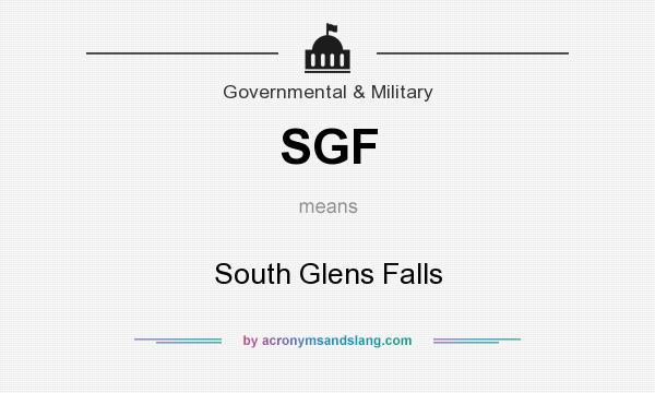 What does SGF mean? It stands for South Glens Falls