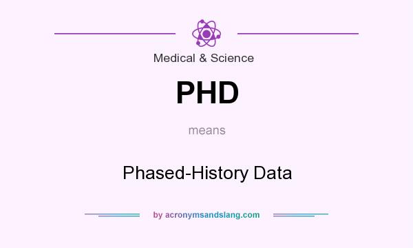 What does PHD mean? It stands for Phased-History Data