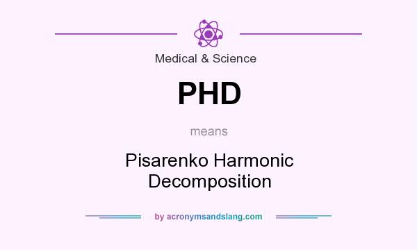 What does PHD mean? It stands for Pisarenko Harmonic Decomposition