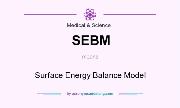 What does SEBM mean? It stands for Surface Energy Balance Model