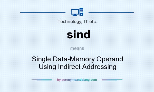 What does sind mean? It stands for Single Data-Memory Operand Using Indirect Addressing