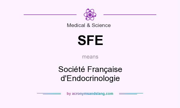 What does SFE mean? It stands for Société Française d`Endocrinologie
