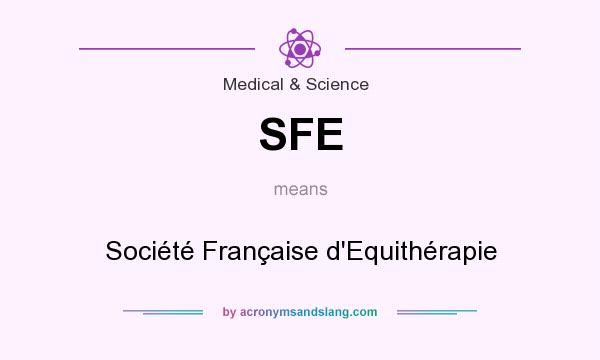 What does SFE mean? It stands for Société Française d`Equithérapie