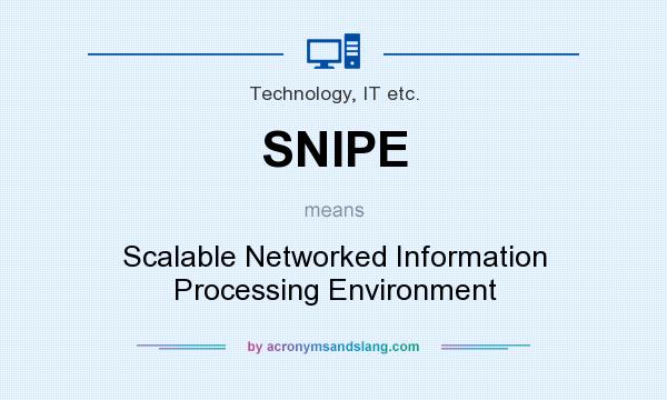 What does SNIPE mean? It stands for Scalable Networked Information Processing Environment