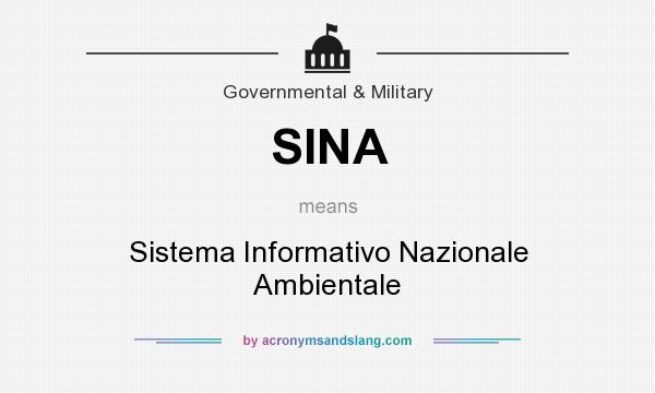 What does SINA mean? It stands for Sistema Informativo Nazionale Ambientale