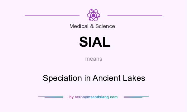 What does SIAL mean? It stands for Speciation in Ancient Lakes