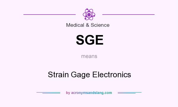 What does SGE mean? It stands for Strain Gage Electronics