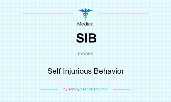 What does SIB mean? It stands for Self Injurious Behavior
