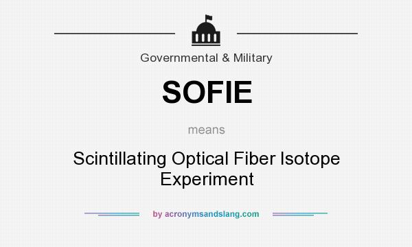 What does SOFIE mean? It stands for Scintillating Optical Fiber Isotope Experiment