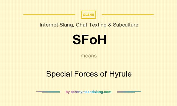 What does SFoH mean? It stands for Special Forces of Hyrule