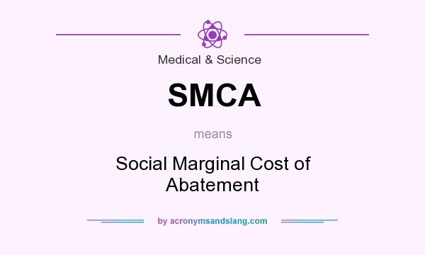 What does SMCA mean? It stands for Social Marginal Cost of Abatement