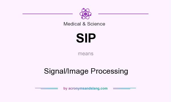 What does SIP mean? It stands for Signal/Image Processing