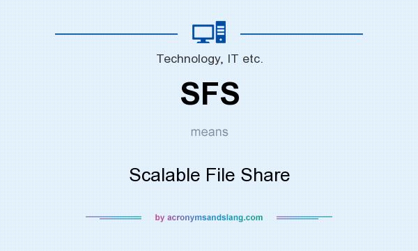 What does SFS mean? It stands for Scalable File Share