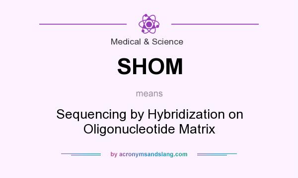 What does SHOM mean? It stands for Sequencing by Hybridization on Oligonucleotide Matrix