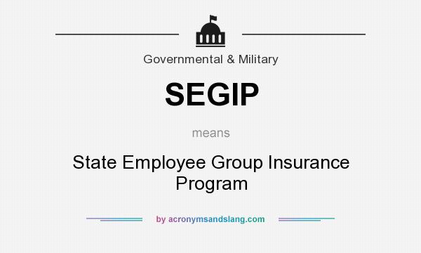 What does SEGIP mean? It stands for State Employee Group Insurance Program