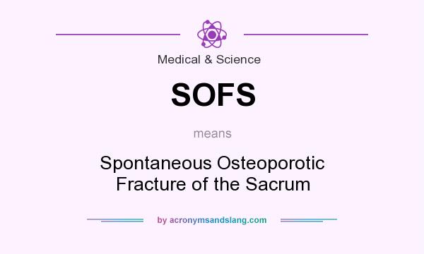What does SOFS mean? It stands for Spontaneous Osteoporotic Fracture of the Sacrum