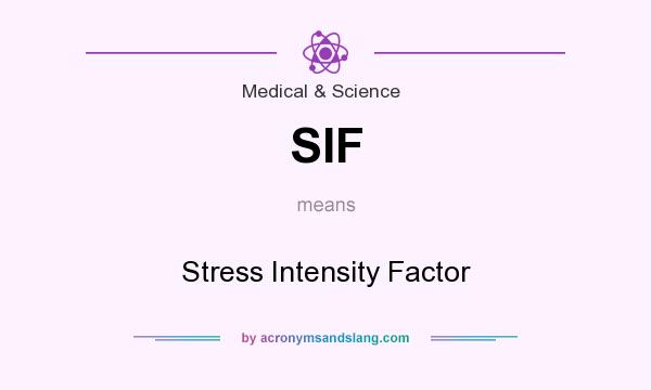 What does SIF mean? It stands for Stress Intensity Factor