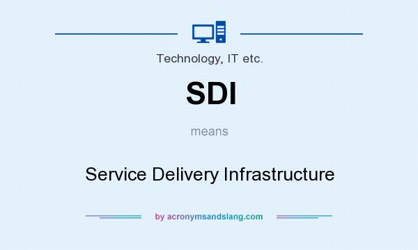 What does SDI mean? It stands for Service Delivery Infrastructure