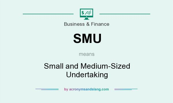 What does SMU mean? It stands for Small and Medium-Sized Undertaking