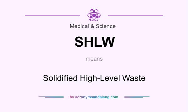 What does SHLW mean? It stands for Solidified High-Level Waste