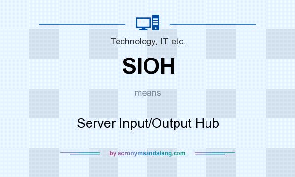 What does SIOH mean? It stands for Server Input/Output Hub