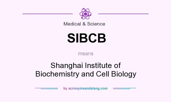 What does SIBCB mean? It stands for Shanghai Institute of Biochemistry and Cell Biology