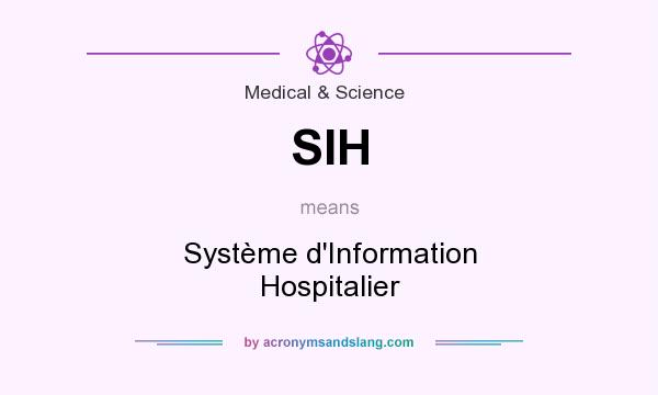 What does SIH mean? It stands for Système d`Information Hospitalier
