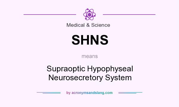 What does SHNS mean? It stands for Supraoptic Hypophyseal Neurosecretory System