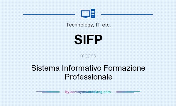 What does SIFP mean? It stands for Sistema Informativo Formazione Professionale