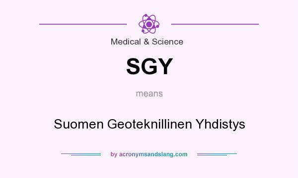 What does SGY mean? It stands for Suomen Geoteknillinen Yhdistys