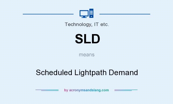 What does SLD mean? It stands for Scheduled Lightpath Demand