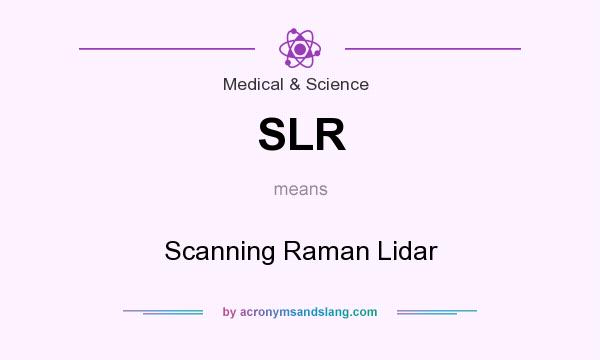 What does SLR mean? It stands for Scanning Raman Lidar