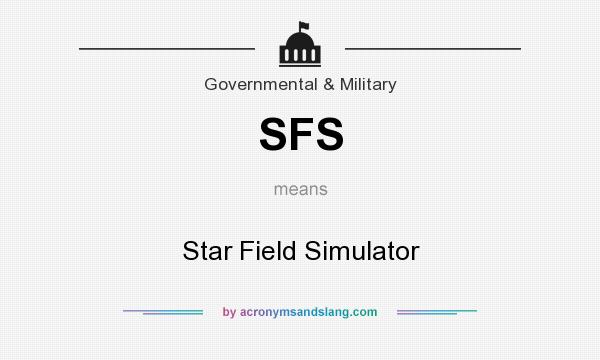 What does SFS mean? It stands for Star Field Simulator