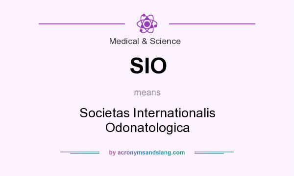 What does SIO mean? It stands for Societas Internationalis Odonatologica