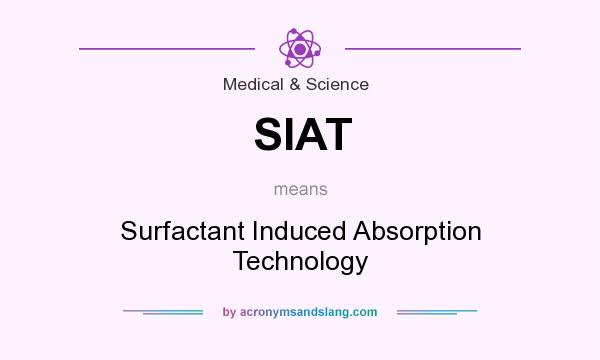 What does SIAT mean? It stands for Surfactant Induced Absorption Technology