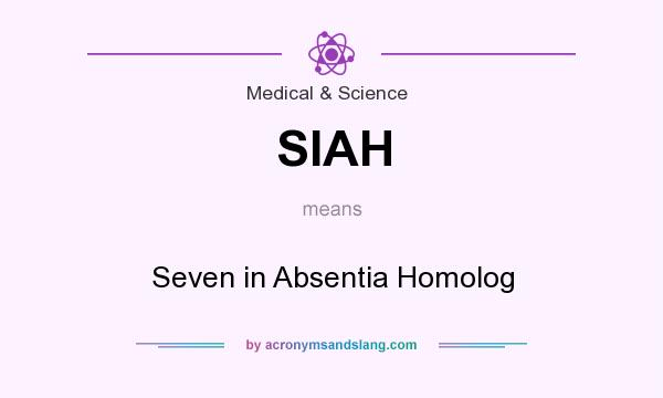 What does SIAH mean? It stands for Seven in Absentia Homolog