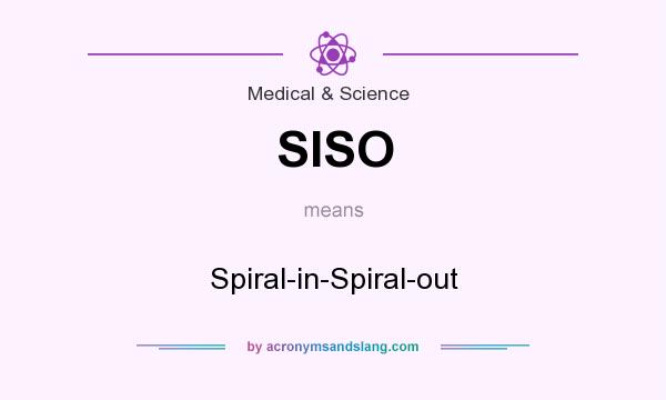 What does SISO mean? It stands for Spiral-in-Spiral-out