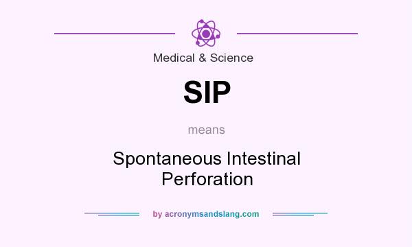 What does SIP mean? It stands for Spontaneous Intestinal Perforation