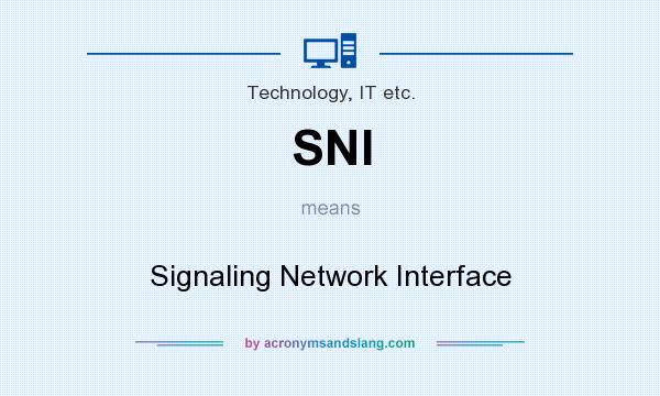 What does SNI mean? It stands for Signaling Network Interface
