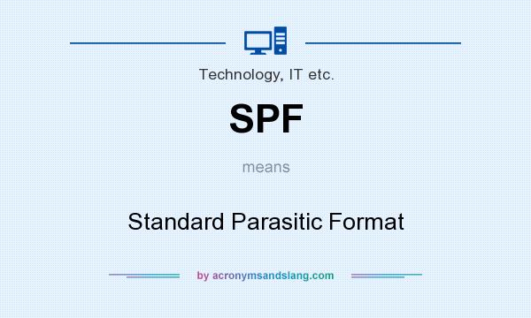 What does SPF mean? It stands for Standard Parasitic Format