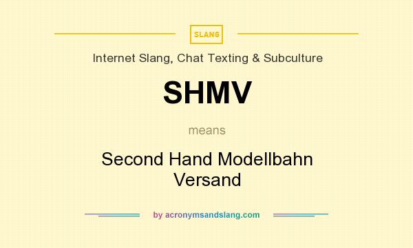 What does SHMV mean? It stands for Second Hand Modellbahn Versand